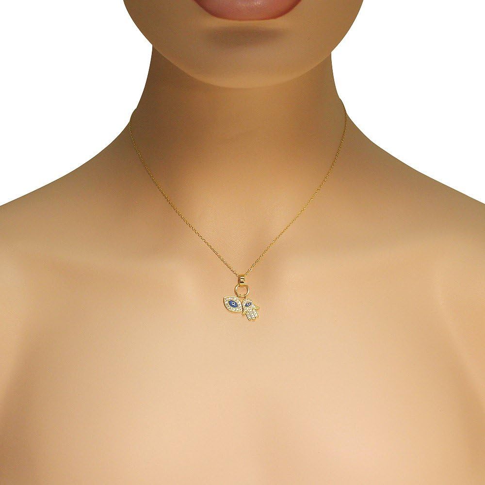Detalle de My Daily Styles Hamsa necklace in 925 sterling silver