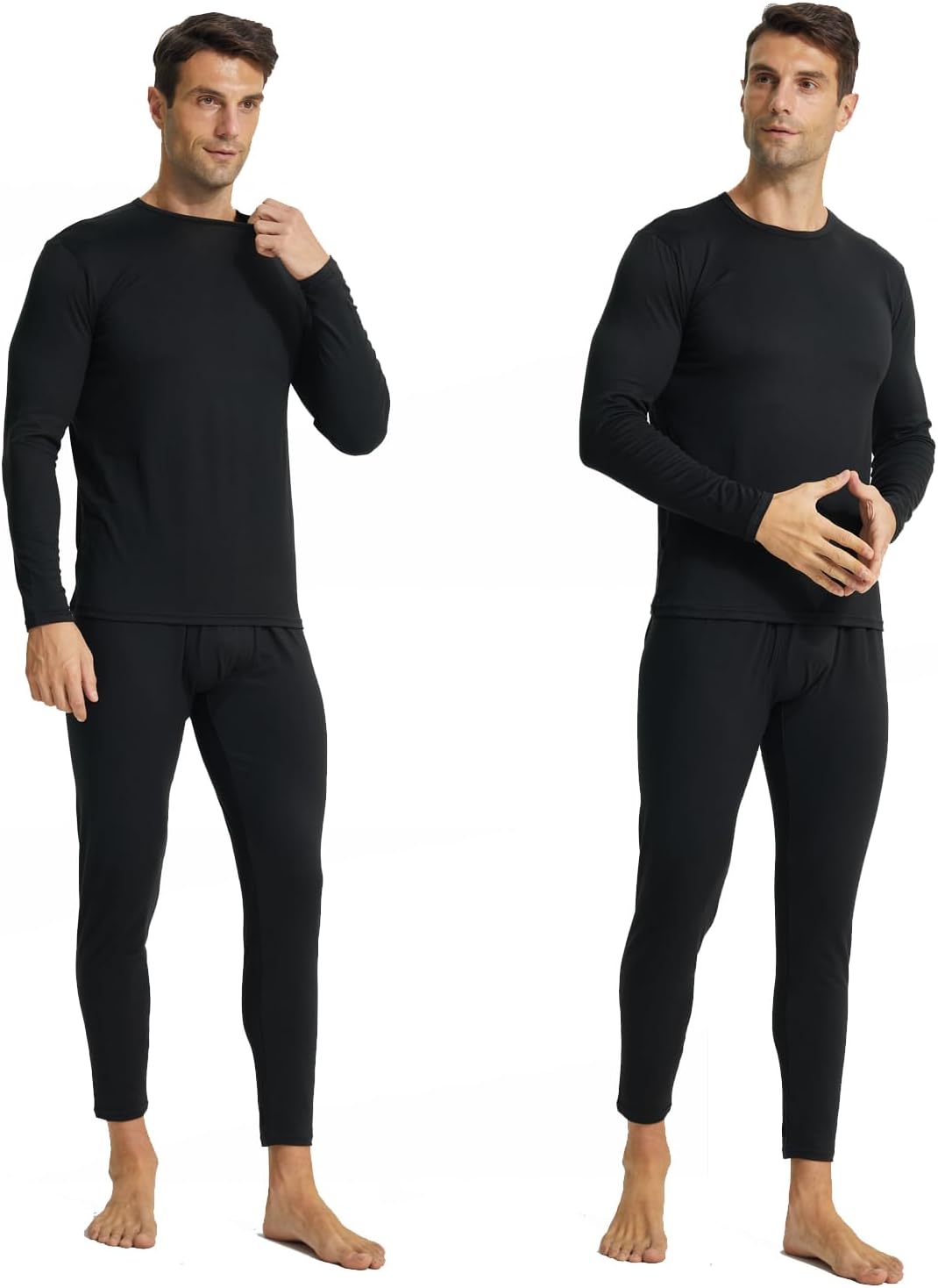 Detalle de BEGIANT Thermounterwäsche Herren Set mit Fleece-Futter – lange Unterwäsche als Baselayer für Winter