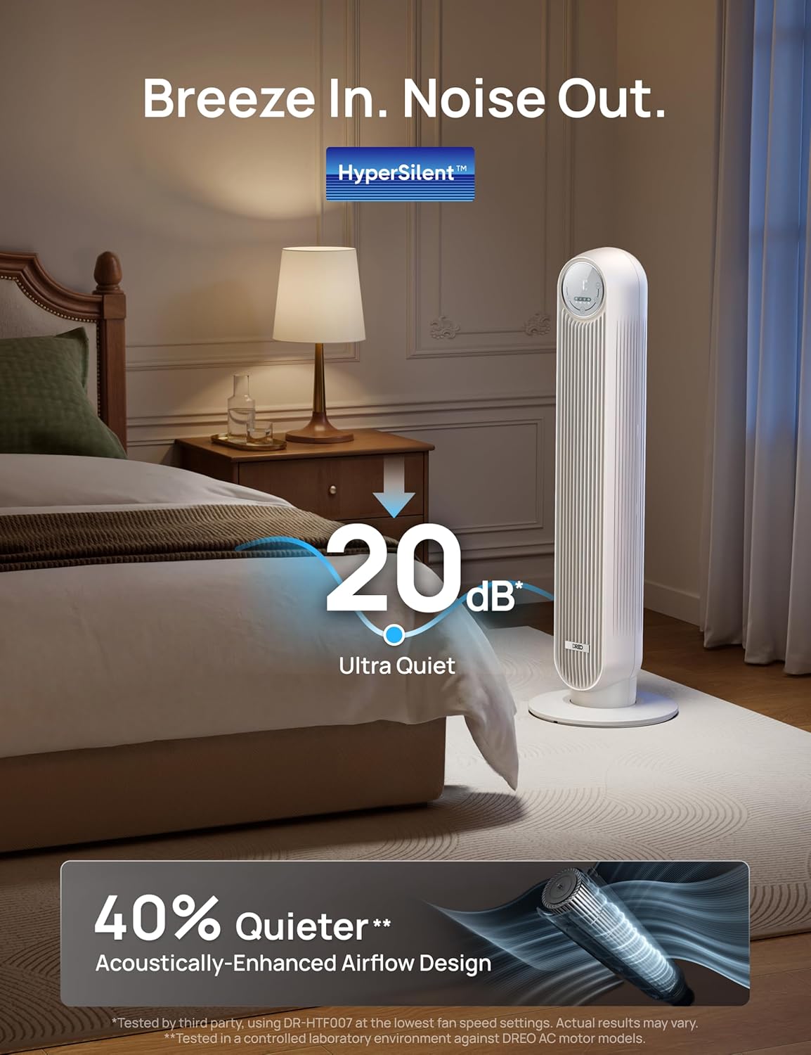 Detalle de Dreo Smart Tower Fan 36in 25ft/s