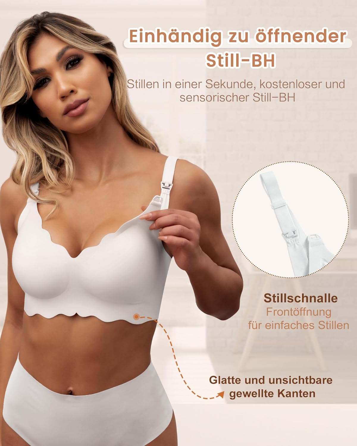 Thumbnail 4 de As Fairy Still-BH für die Schwangerschaft und Stillzeit – kabellos, nahtloser Komfort-Schlaf-Bralette