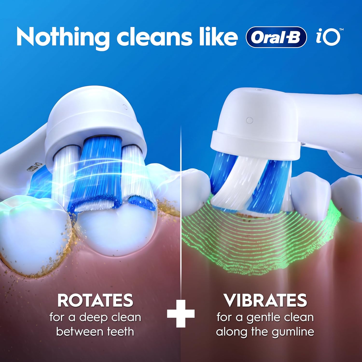Detalle 2 de Oral-B iO2 electric toothbrush (Calm Pink) with Gentle Care head, travel case and 2-pin plug