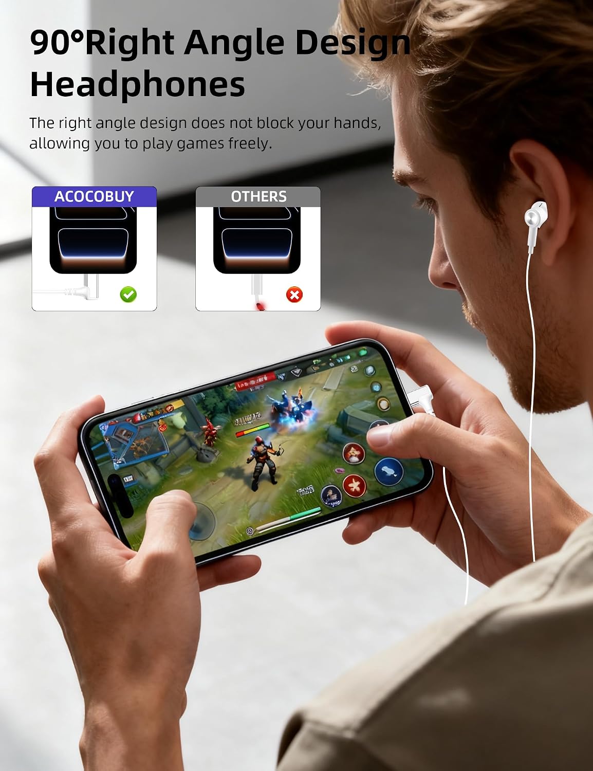 Thumbnail 5 de USB C Headphones Right Angle Magnetic HiFi