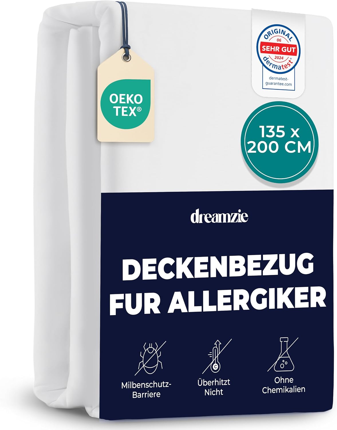 Imagen de Dreamzie Milbenbezug Bettdecke 135x200 cm en OfertitasTOP