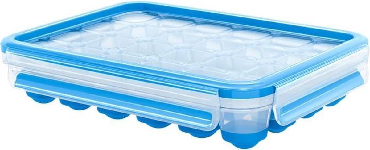 Detalle de EMSA Clip & Close Frischhaltedose – Eiswürfelform, 24 Würfel, 100% dicht, spülmaschinenfest