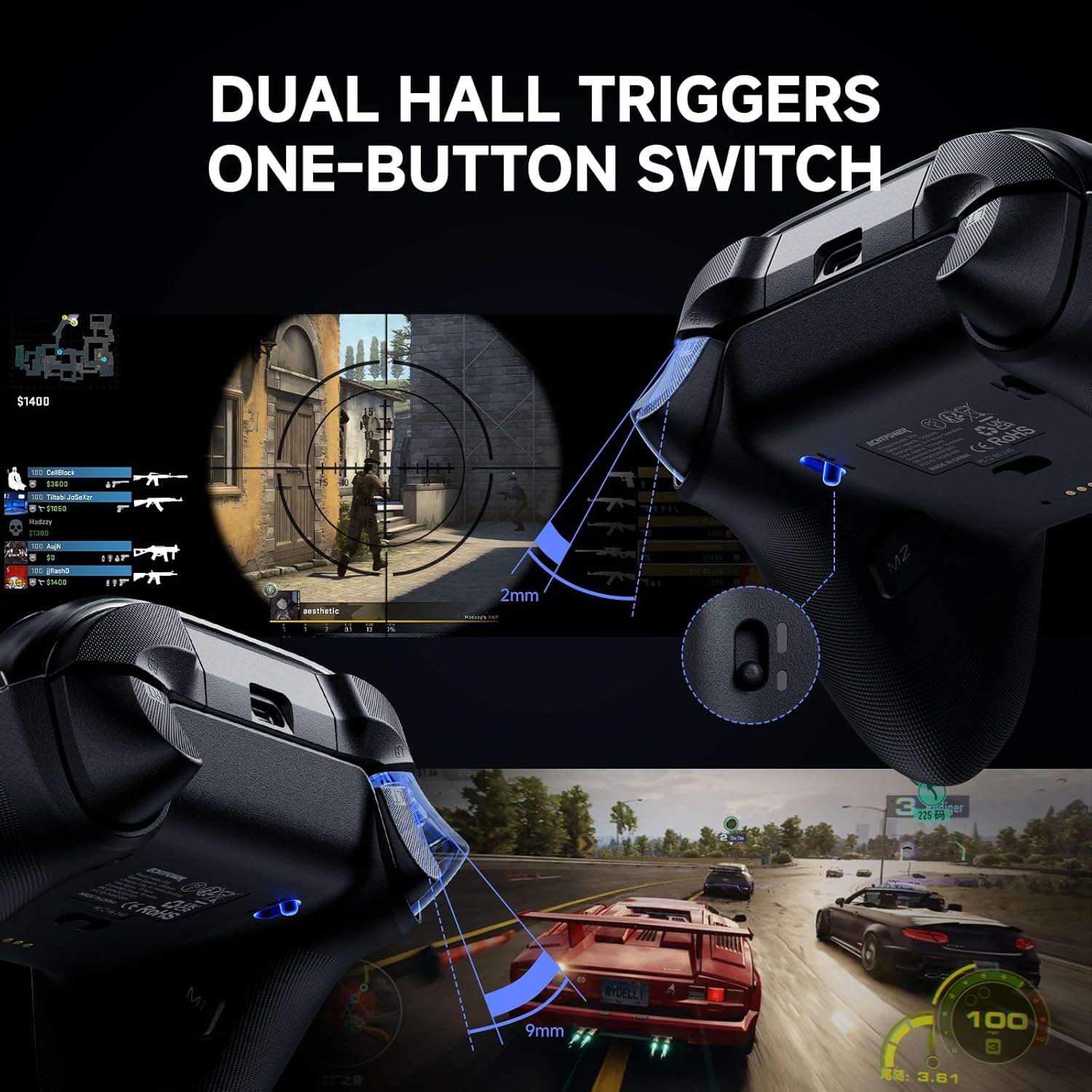 Detalle 2 de ECHTPower Wireless Game Controller 1200mAh