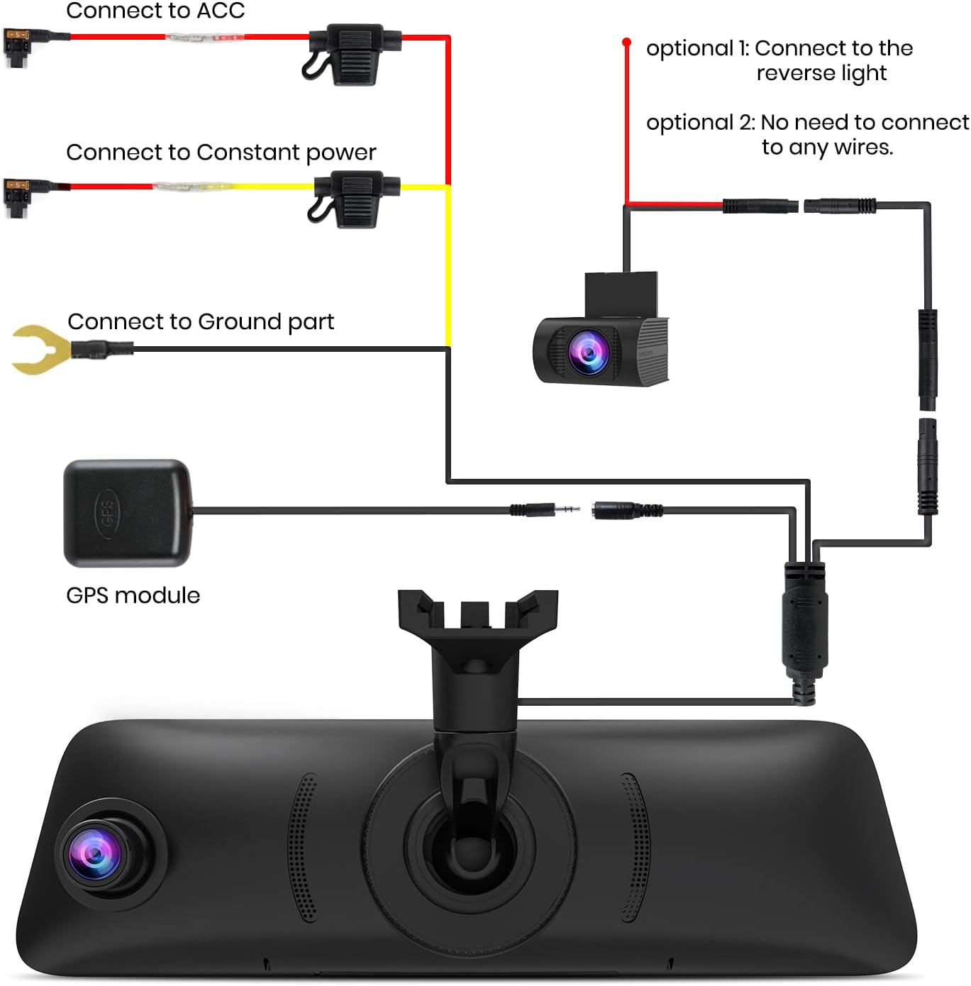 Thumbnail 6 de AUTO-VOX V5PRO 1080P Rear View Mirror