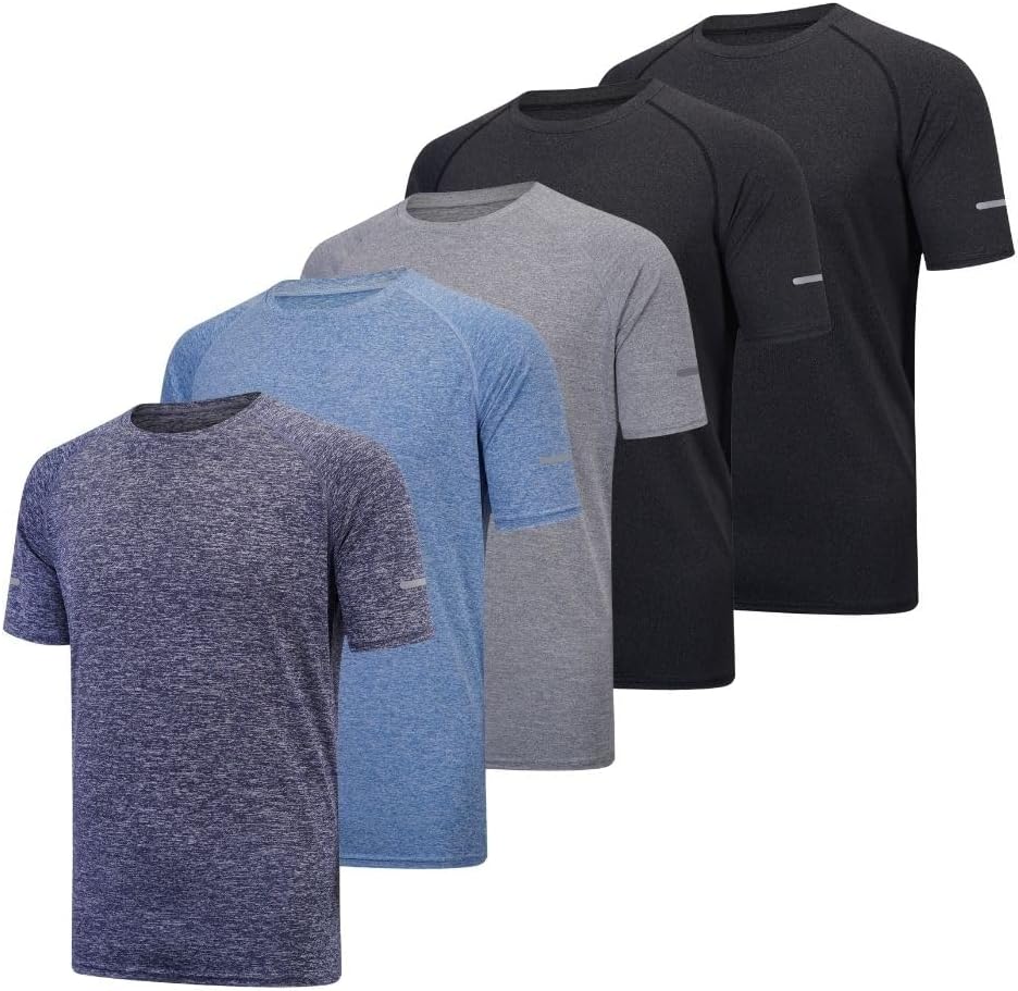 Thumbnail 6 de fovdtaa Herren-T-Shirt, kurzärmelig, atmungsaktives Sportoberteil – 5er-Pack