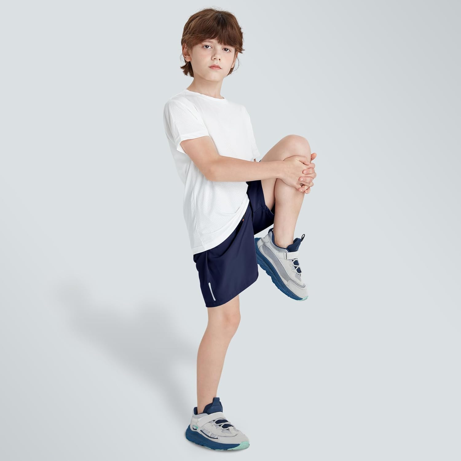 Detalle 2 de ANHDM Boys Shorts: Quick-Dry Athletic Running Shorts with Zipper Pockets