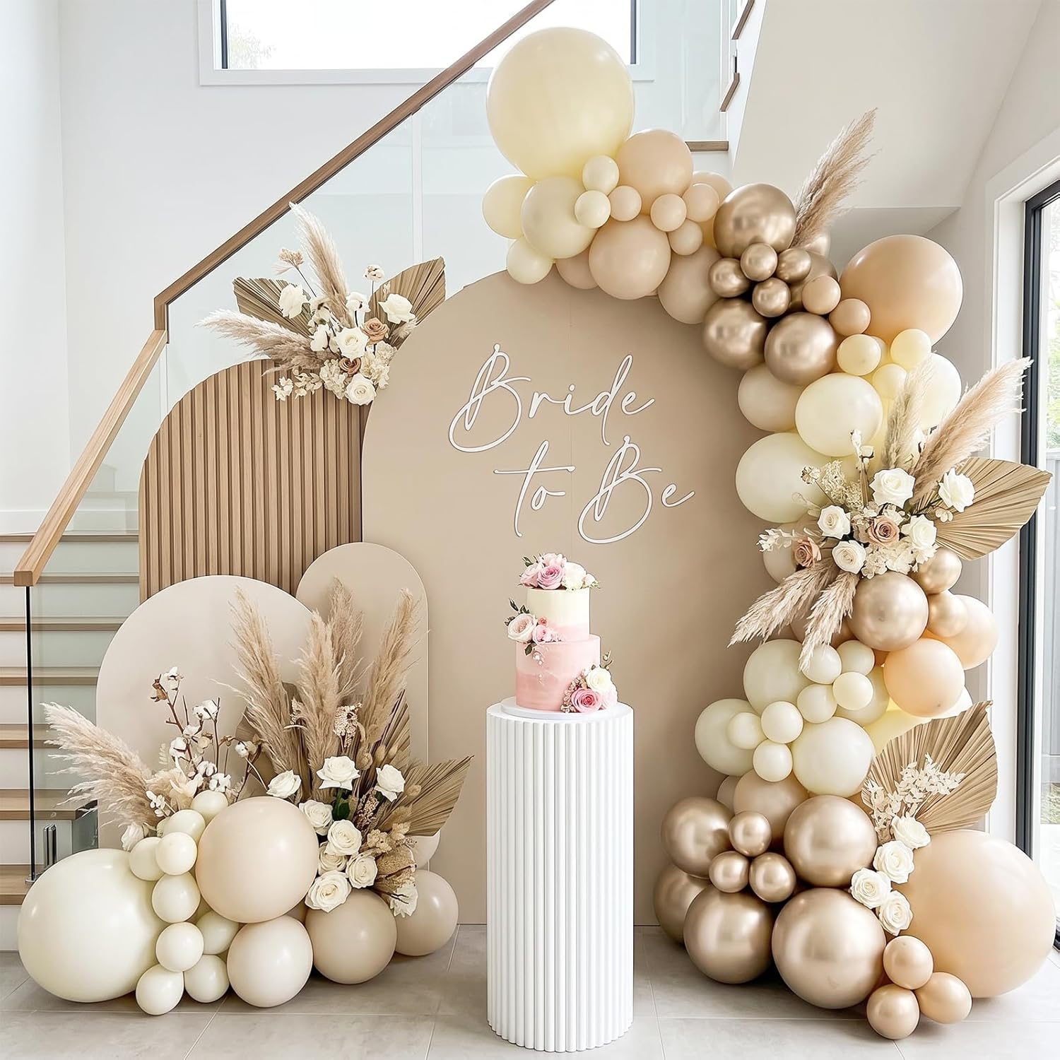 Thumbnail 6 de RUBFAC 135pcs Ivory White Balloons Set for Beautiful Arch and Garland Creations