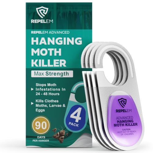 Detalle de REPELEM Hanging Moth Killer for Wardrobes - 4 Pack