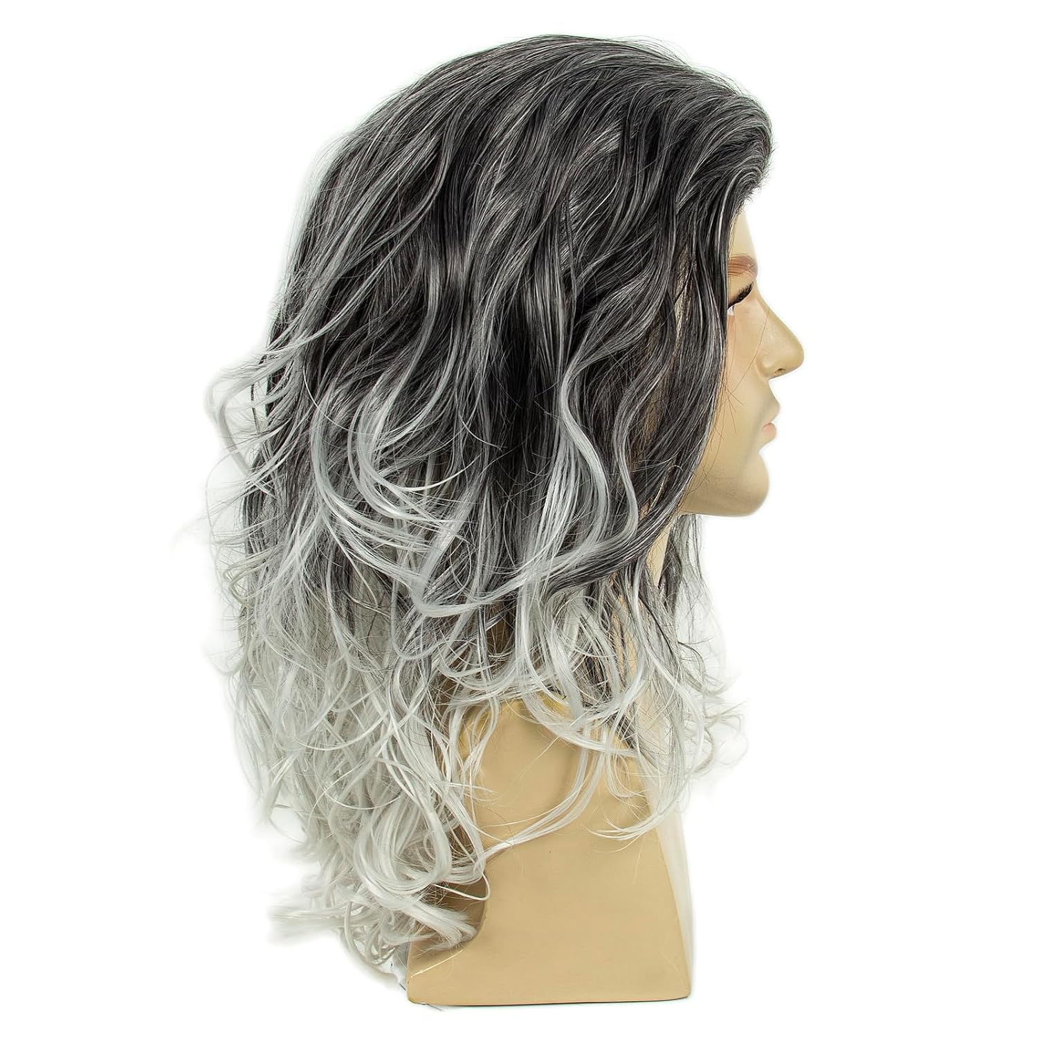 Detalle de STfantasy Men's Synthetic Wig, Ombre Gray