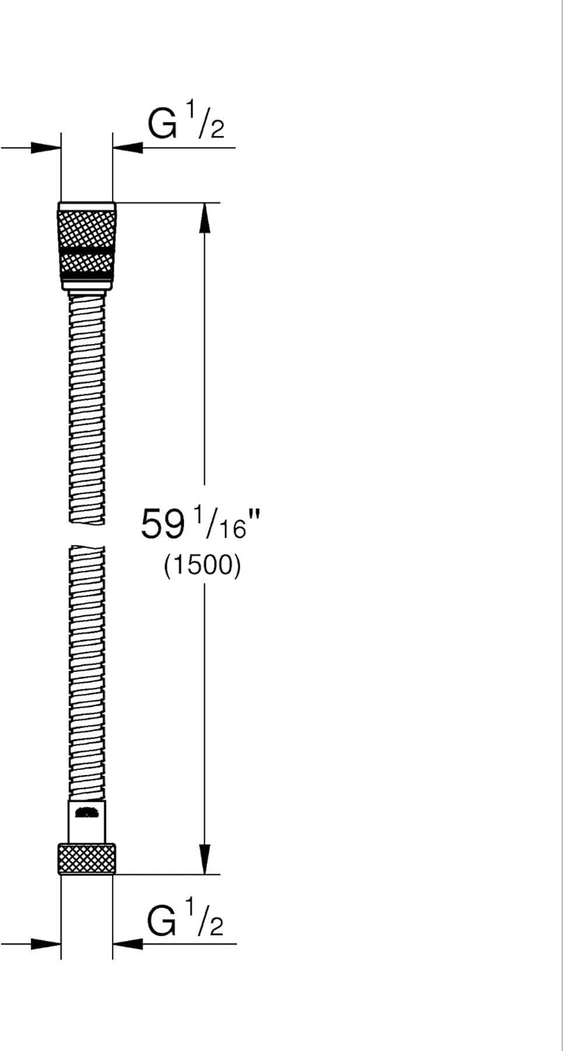 Detalle de GROHE QUICKFIX VitalioFlex – Flessibile doccia metallico, 1500 mm, antitorsione Twistfree