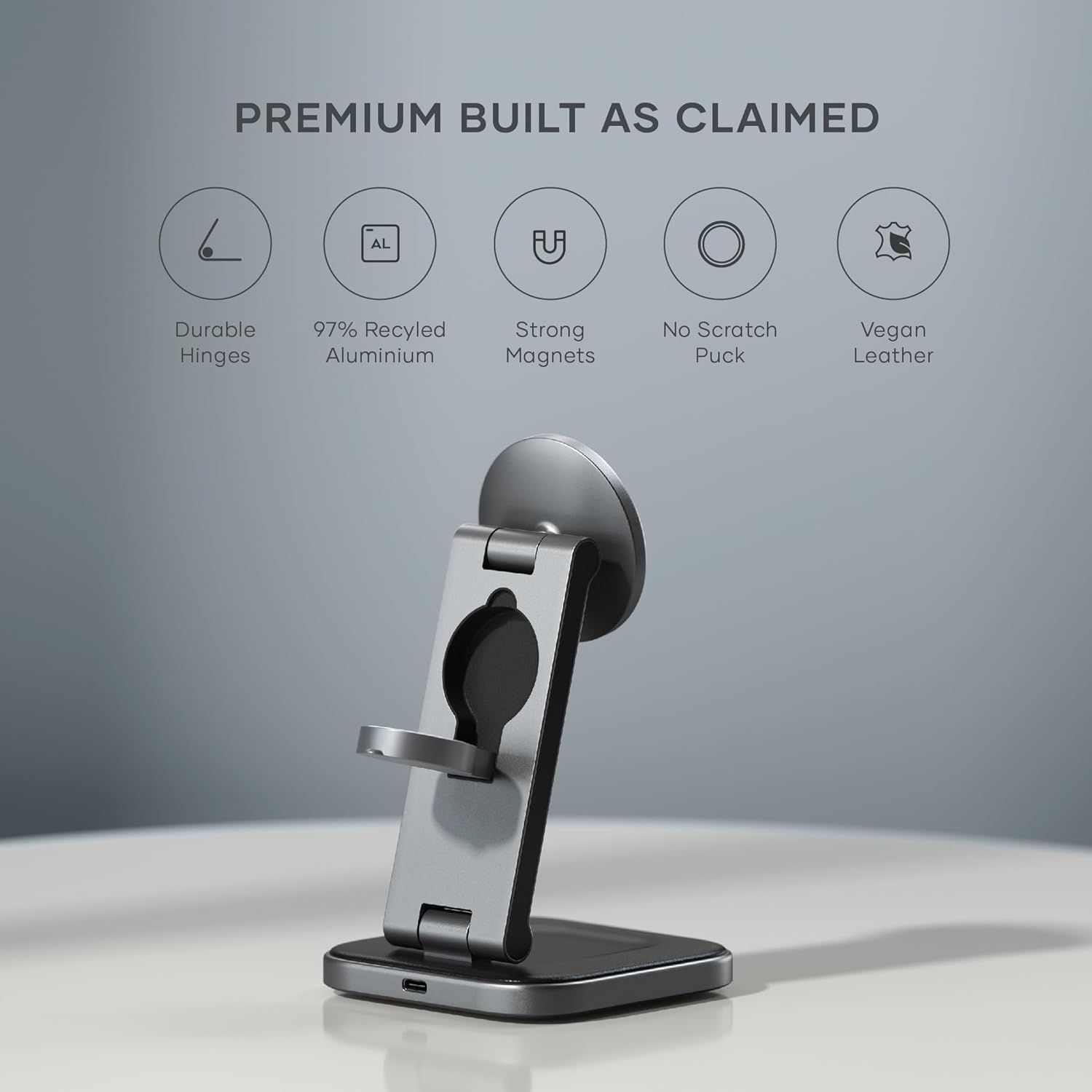 Thumbnail 5 de SATECHI OntheGo™ Chargeur Induction 3 en 1 pliable sans fil magnétique Qi2 (15W) pour iPhone, Apple Watch et AirPods