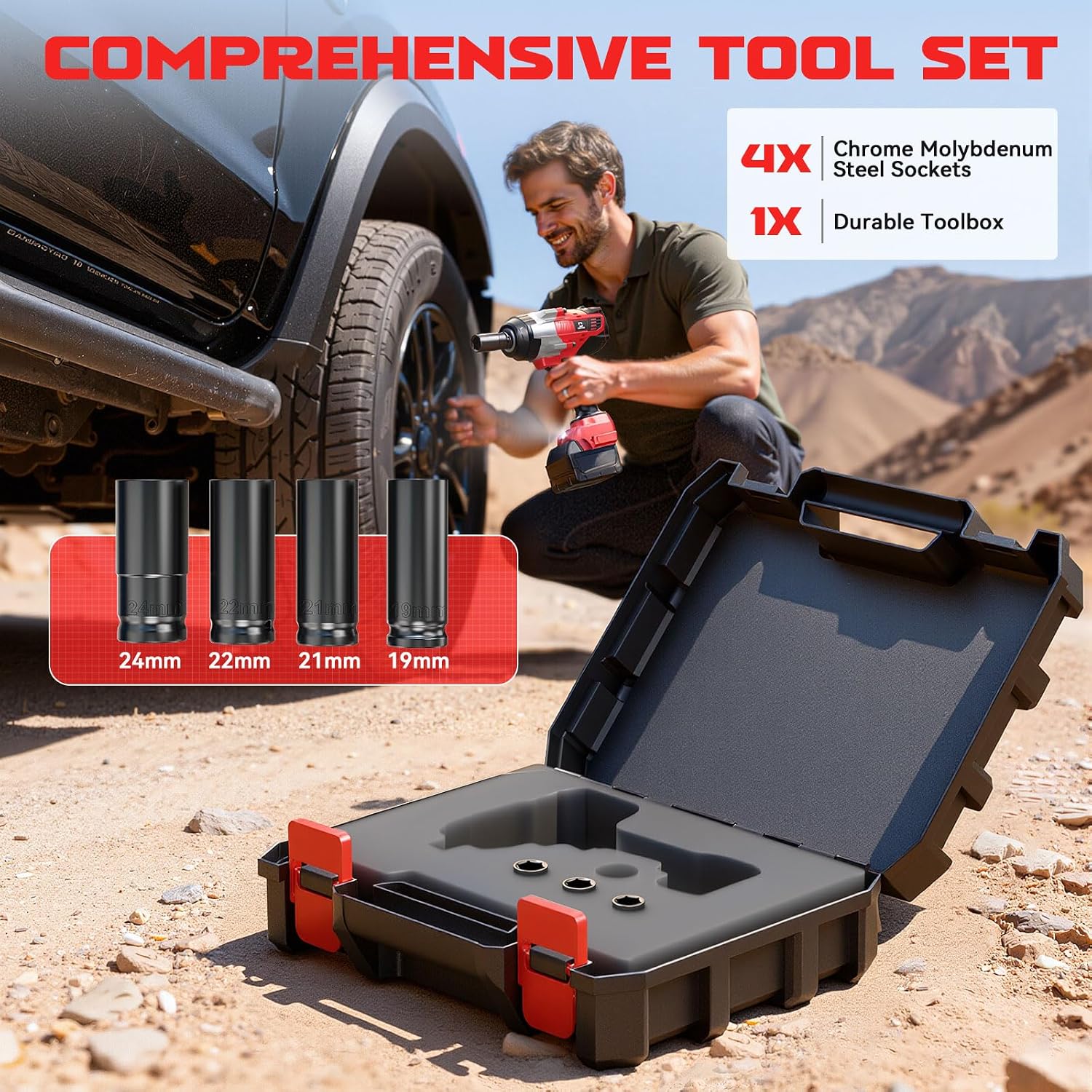 Detalle 2 de Cordless Impact Wrench 3/4 inch — 2500 N.m Max Torque, Milwaukee 18V Compatible