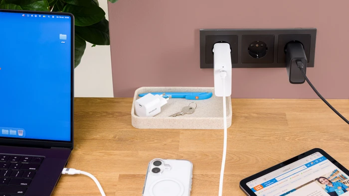 Thumbnail 5 de BlueBuilt 100 W GaN USB‑C-Ladegerät Weiß + 2 m USB‑C Kabel (240 W) Doppelpack