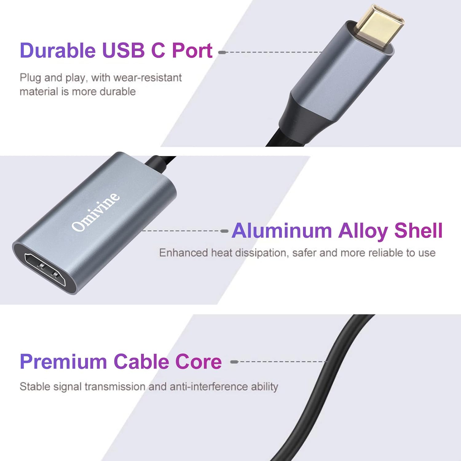 Thumbnail 3 de USB C to HDMI Adapter 4K — USB-C to HDMI cable