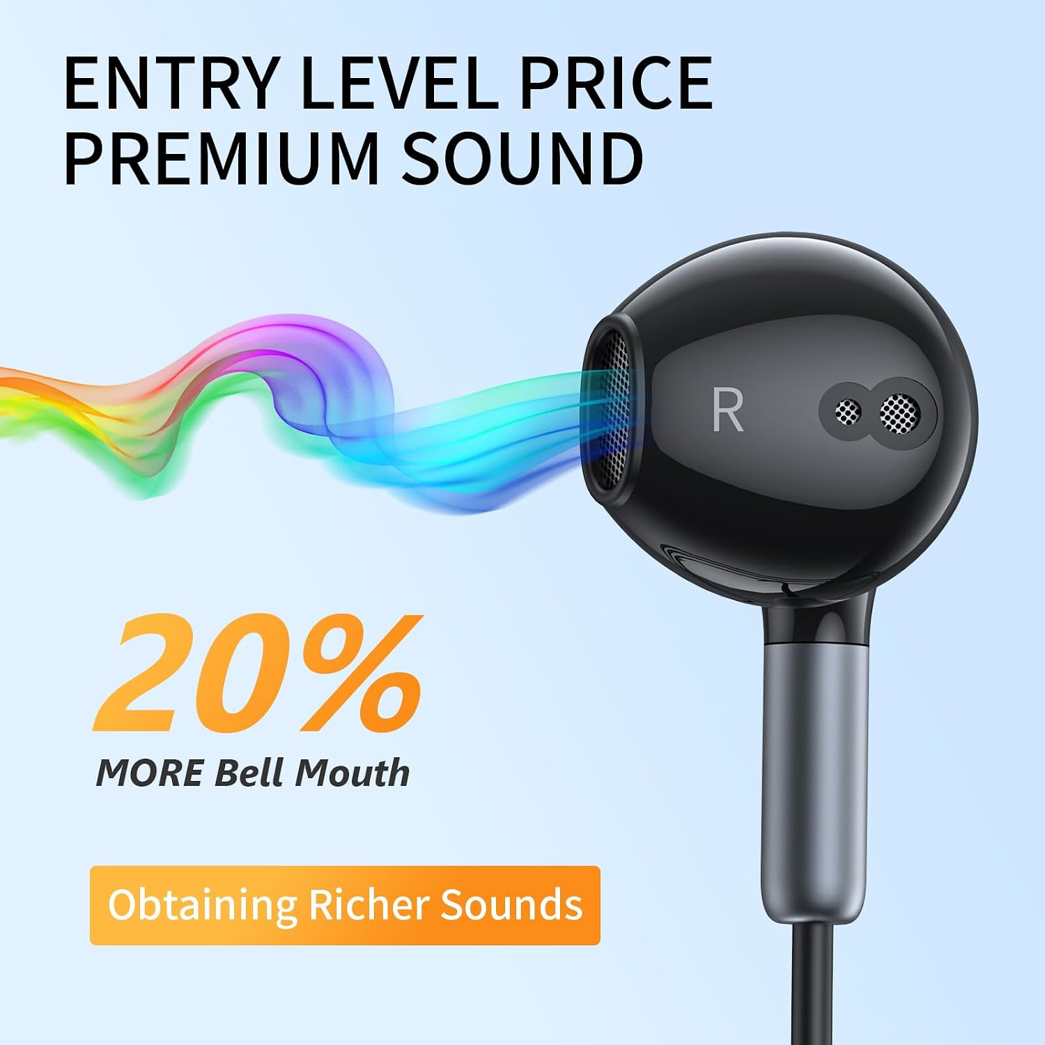 Thumbnail 4 de BENEWY ME910 In-Ear Kopfhörer mit Kabel – Extra Bass, Mikrofon, 3,5 mm Klinke