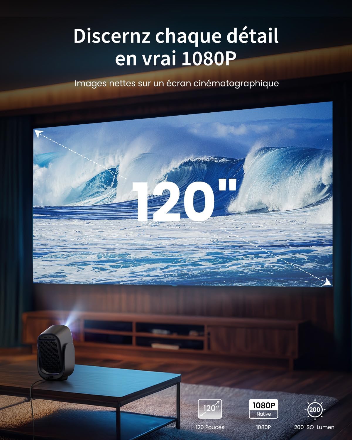 Detalle 2 de Dangbei N2mini projecteur 1080p