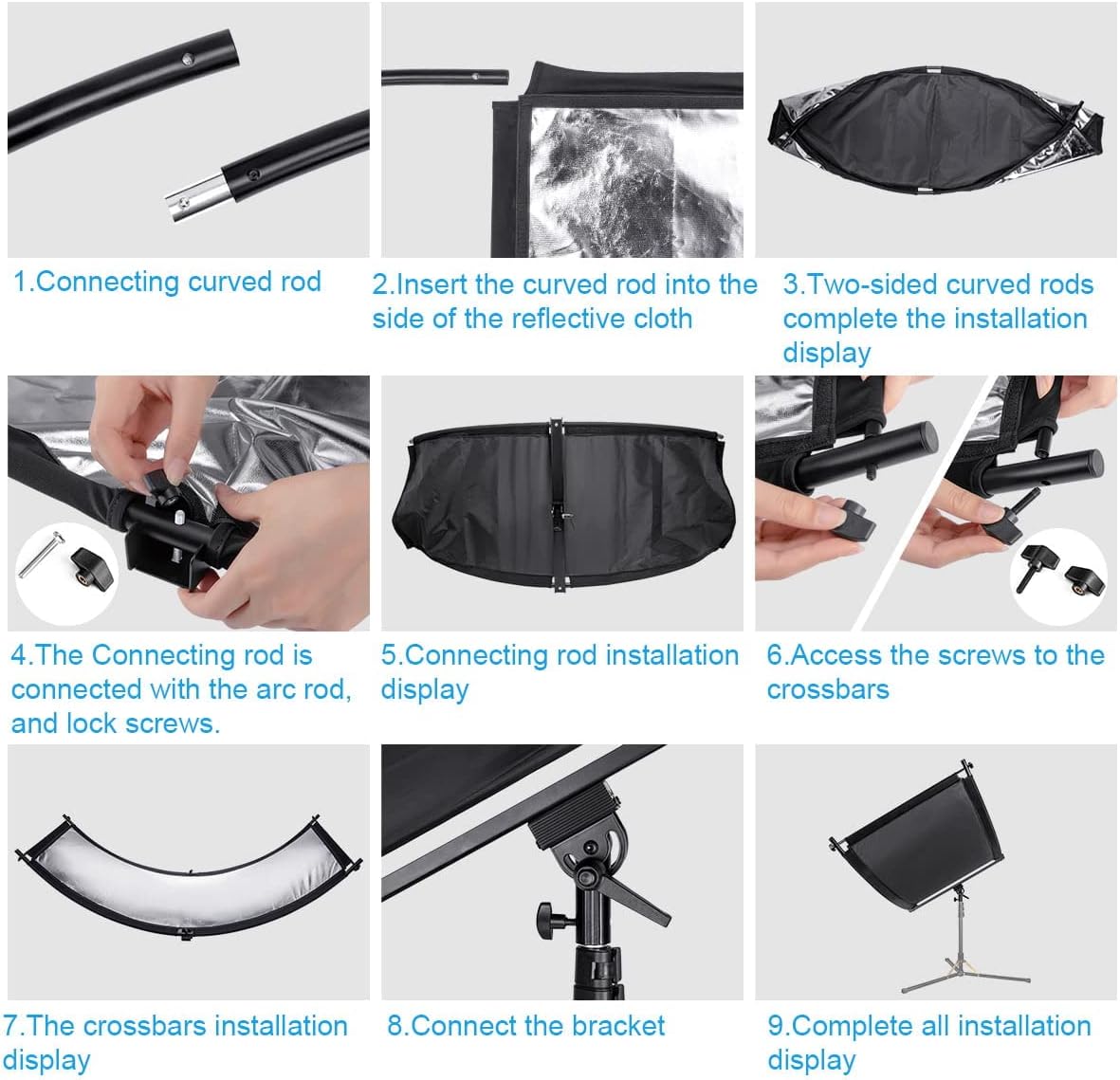 Thumbnail 5 de Fomito Clamshell Light Reflector 70x25.6 inch / 178x65 cm with 4 Colour Options