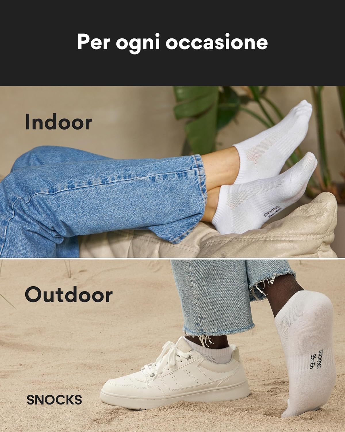 Thumbnail 4 de Snocks 6 paia di calze sneaker traspiranti in cotone organico (taglie 35–50) per uomo e donna
