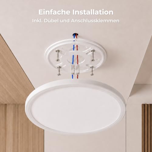 Thumbnail 8 de LQWELL LED Deckenleuchte Ultra Dünn Weiß 30 cm, 23 W, 6000 K