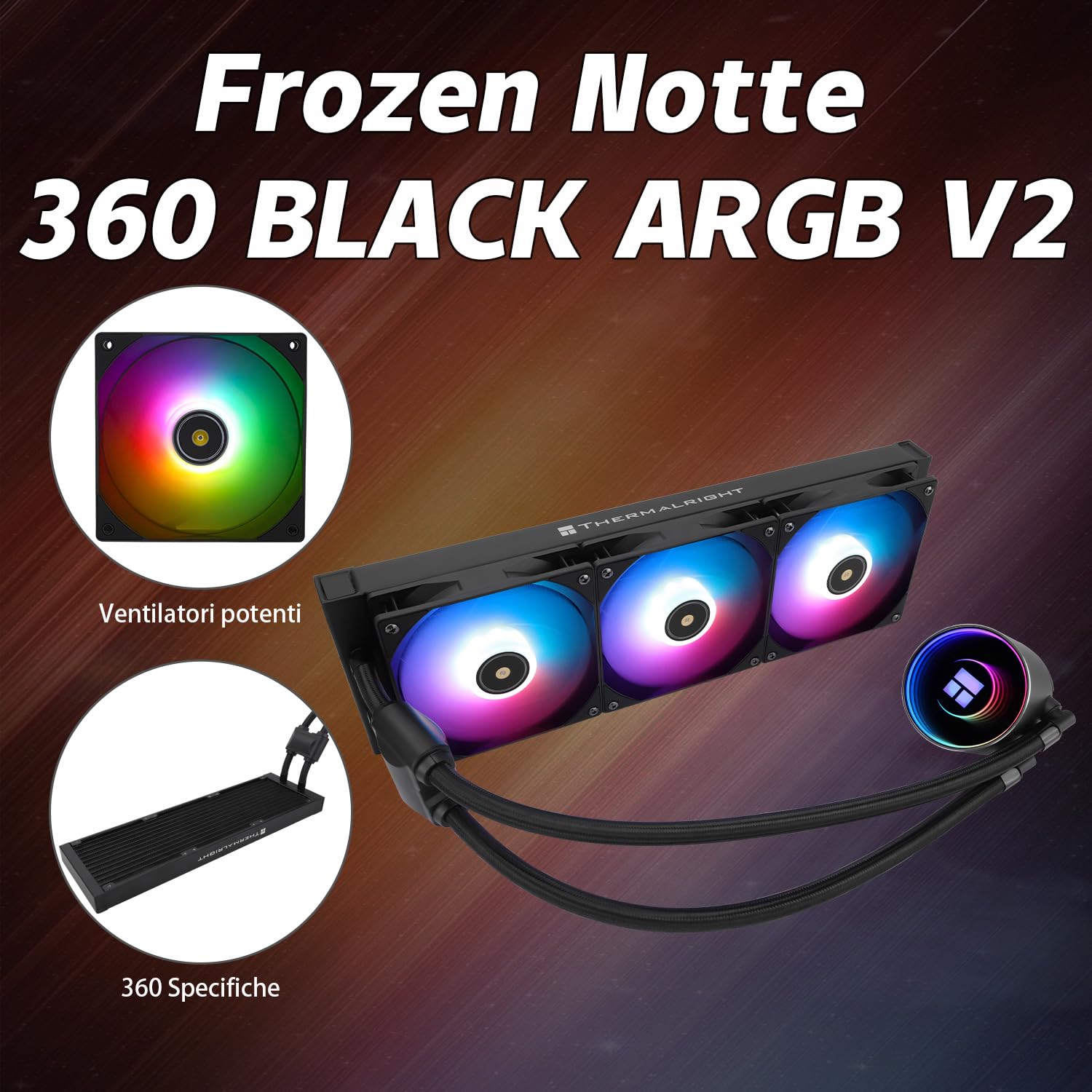 Detalle 2 de TR Frozen Notte 360 BLACK ARGB V2