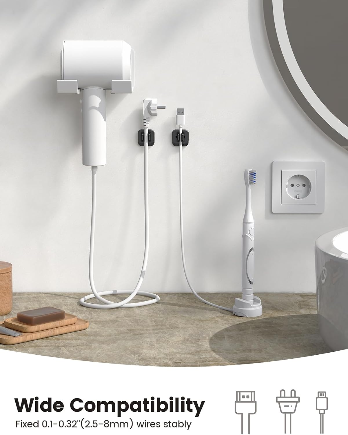 Detalle de Lamicall Spring Cable Holder Clips 8mm