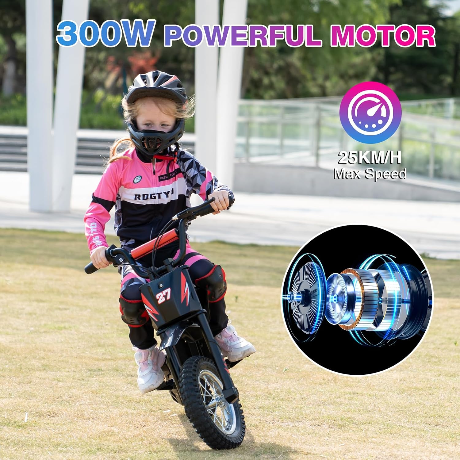 Thumbnail 4 de RCB R9X Electric Motorcycle Kids (12 inch) – 3 Speed Modes, 5.2Ah Battery, 10.5 Miles Range
