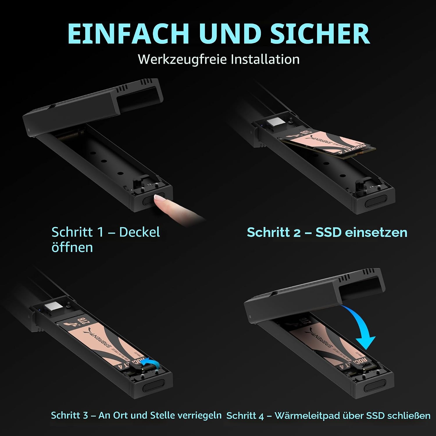 Detalle 2 de SABRENT NVMe Gehäuse 10Gbps 💽