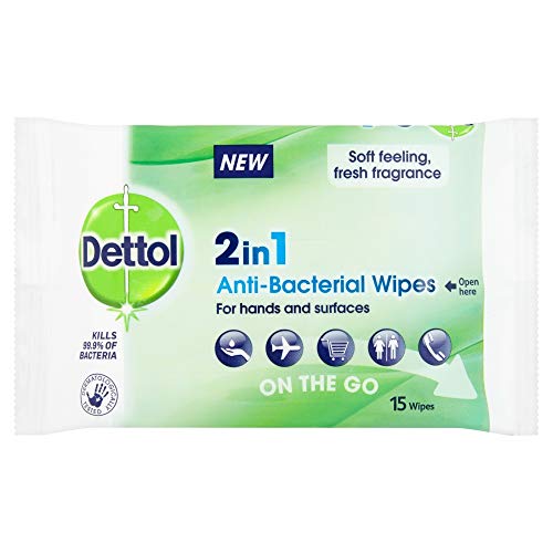 Thumbnail 1 de Dettol Antibacterial Hand Wipes, Fresh Scent – 135 wipes (2in1) for hands and surfaces