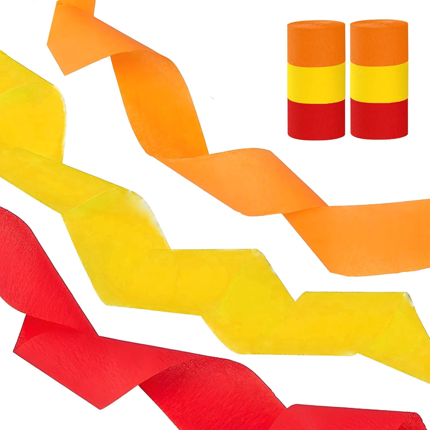 Thumbnail 5 de Krepppapier Deko-Set Vsosfiza 6er-Set in Rot/Gelb/Blau (25 m x 4,5 cm pro Rolle)