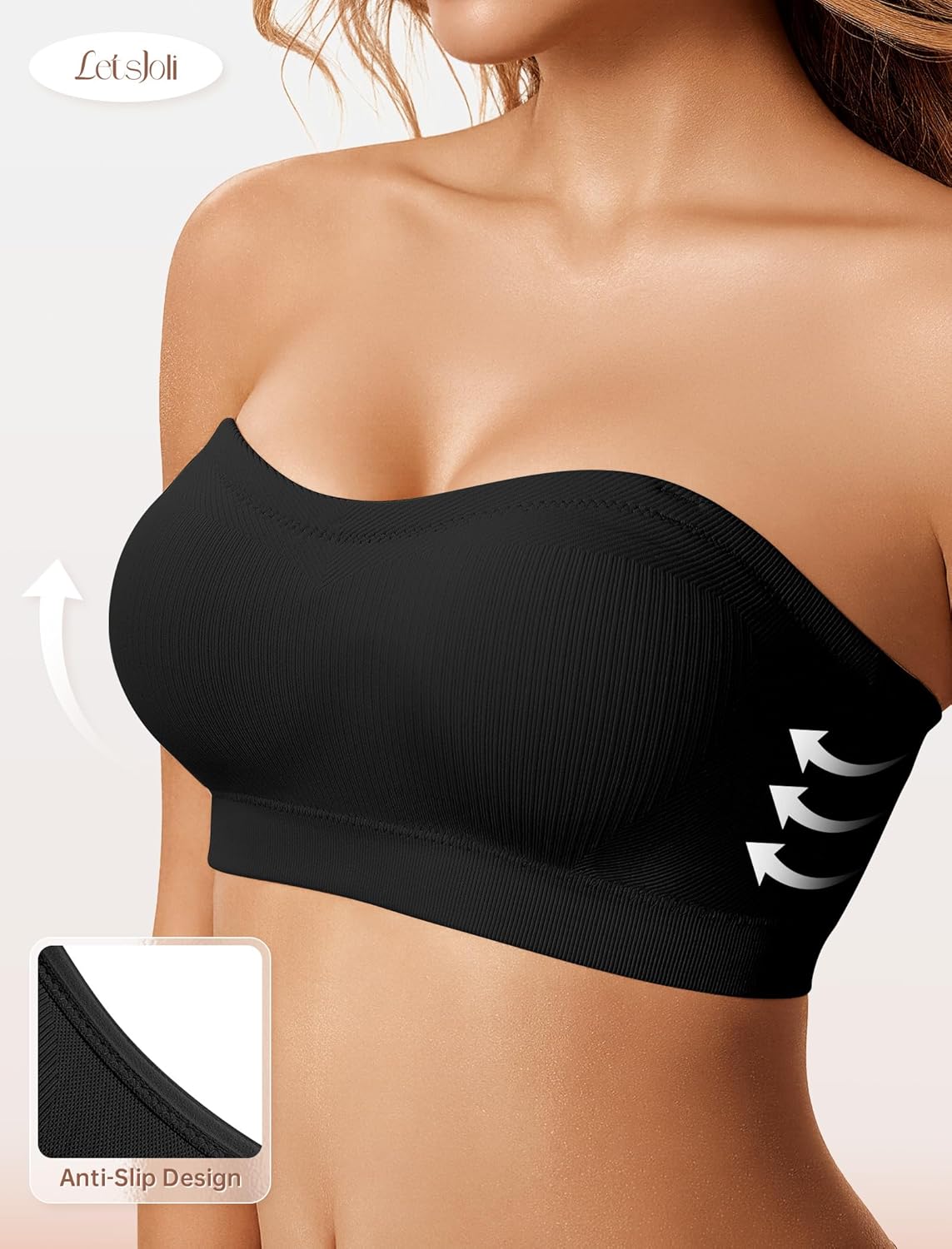 Thumbnail 1 de LetsJoli Push Up Strapless Bandeau Bra 2XL 🎀