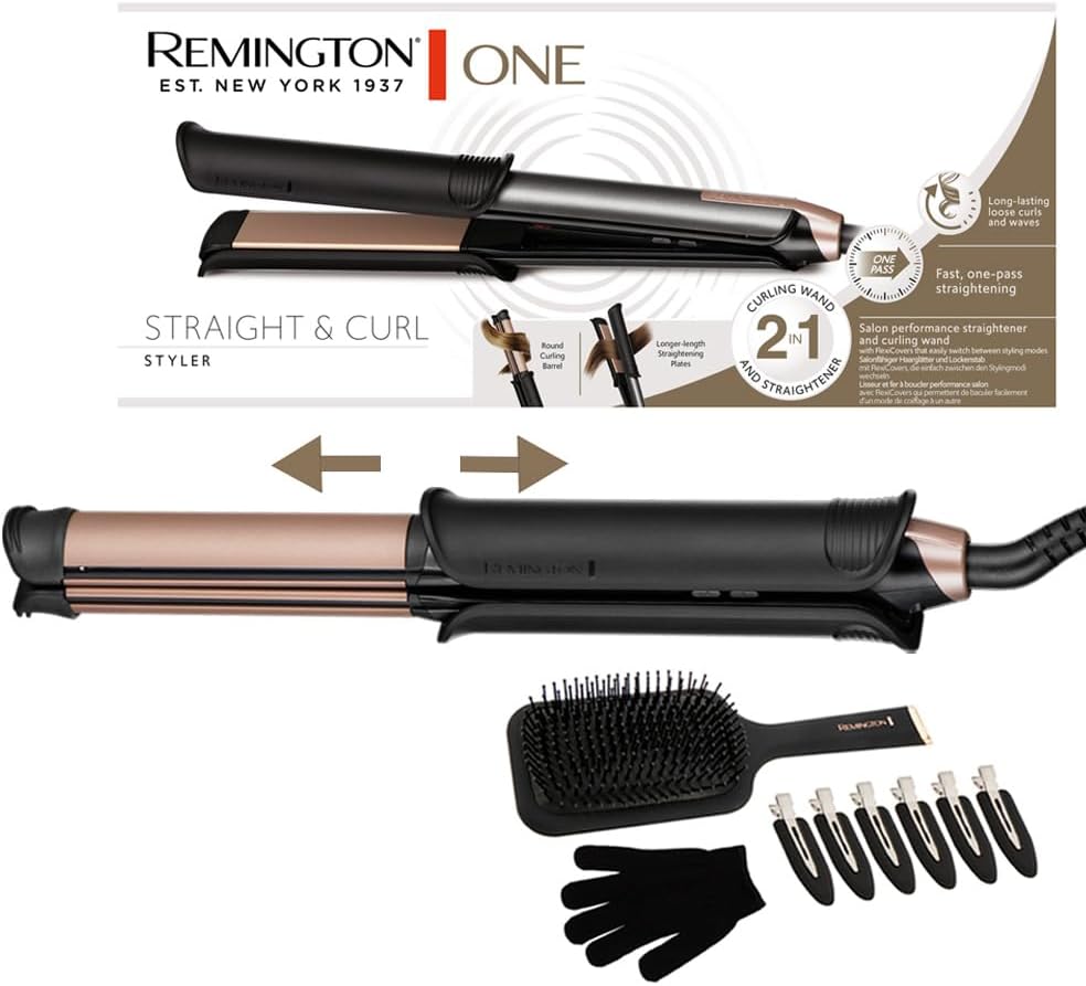 Detalle de Remington ONE Lisseur & boucleur cheveux 2en1 S6078 — Straight & Curl