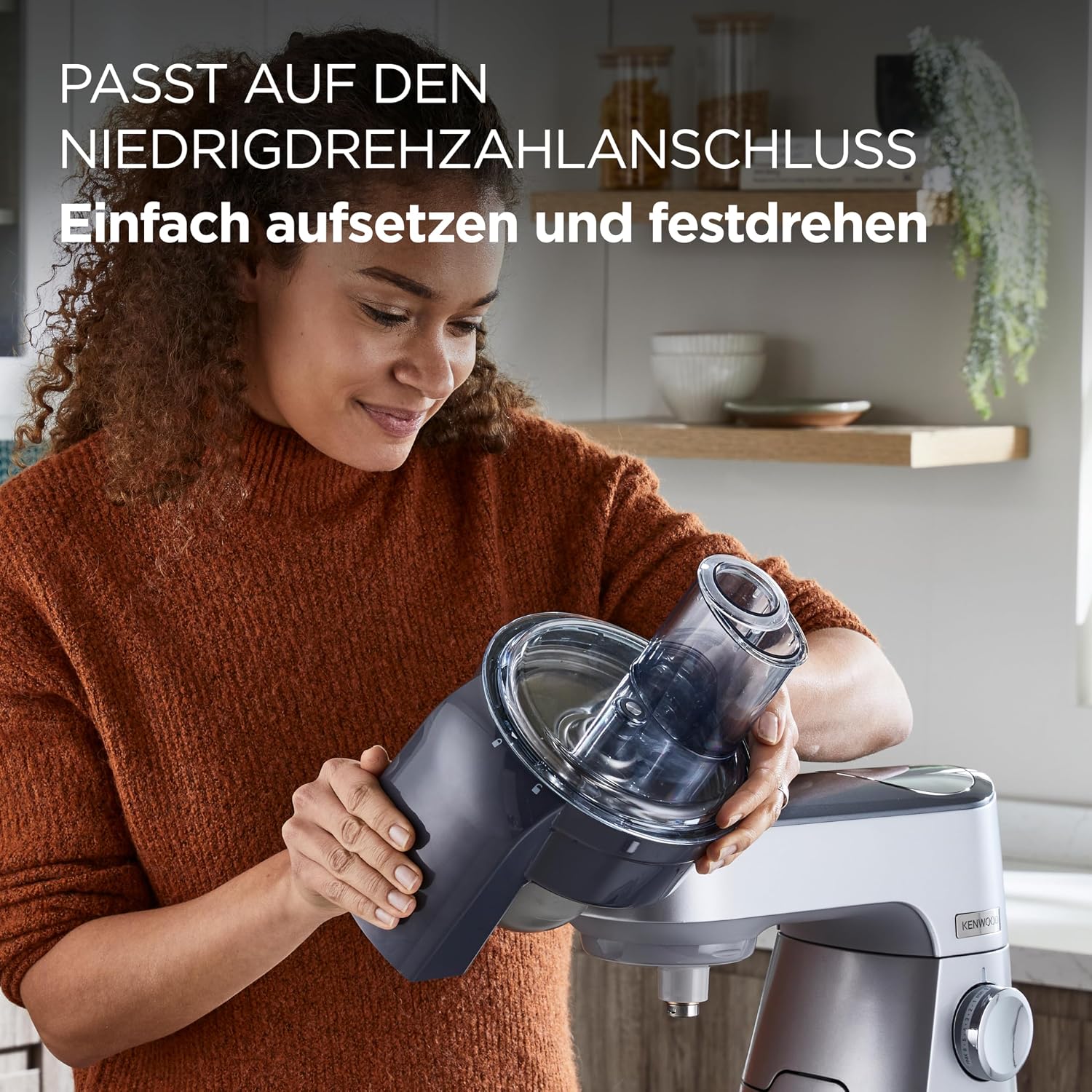 Detalle 2 de Kenwood KAX400PL Würfelschneider – Präziser 10x10 mm Würfelhalter für Kenwood Chef Küchenmaschinen (Grau)