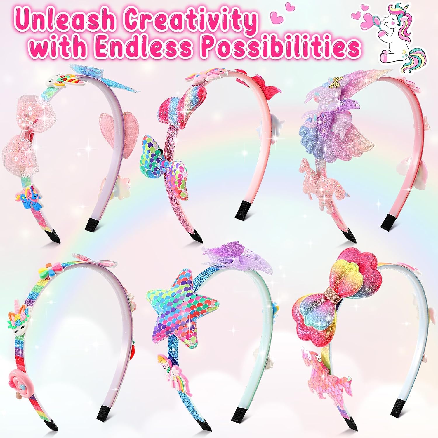 Detalle de Pourbibi Unicorn Headband Making Kit for Kids 🎀