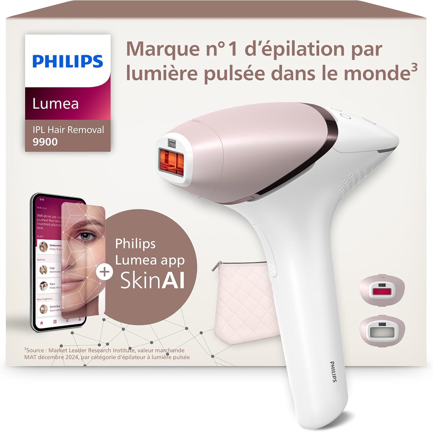 Detalle de Philips Lumea série 9900 (BRI950/02) – Épilateur à lumière pulsée avec SkinAI et SenseIQ