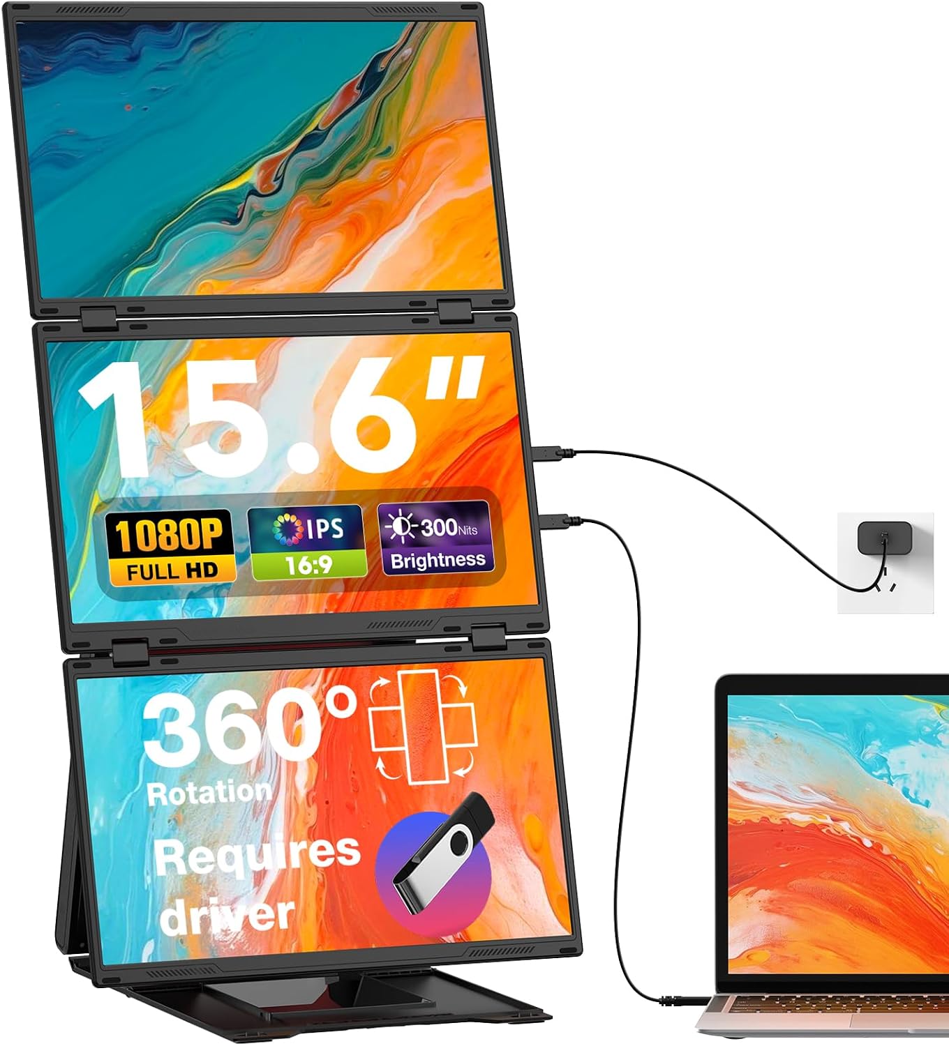Detalle de Quad Laptop Screen Extender 15.6" 30" Combined