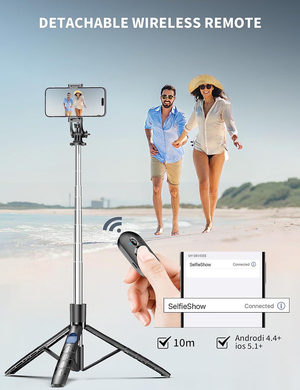Thumbnail 5 de 71" Phone Tripod 360° Rotation with Remote