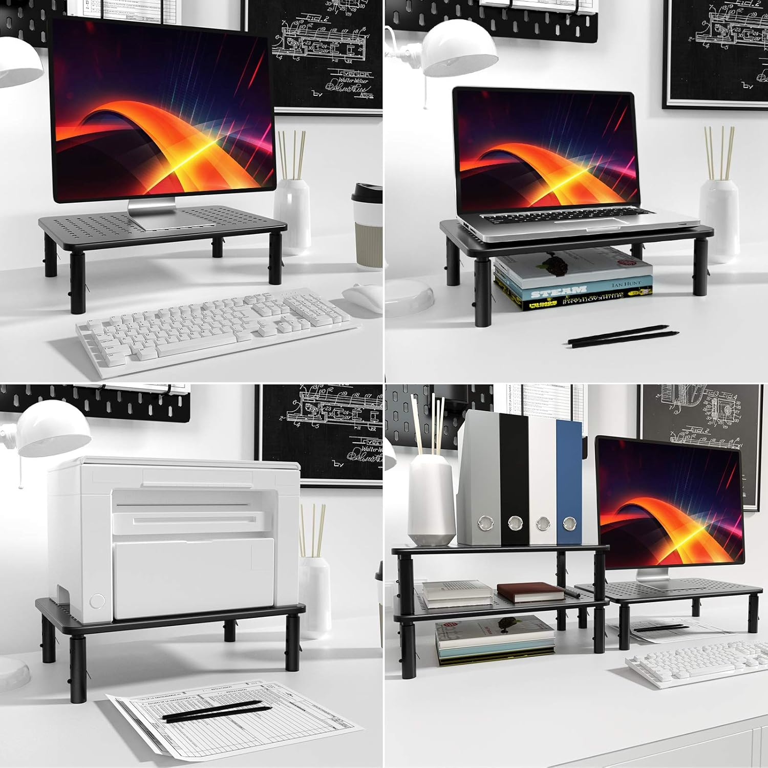 Thumbnail 6 de HUANUO Monitor Stand adjustable 3 heights, 20kg 🖥
