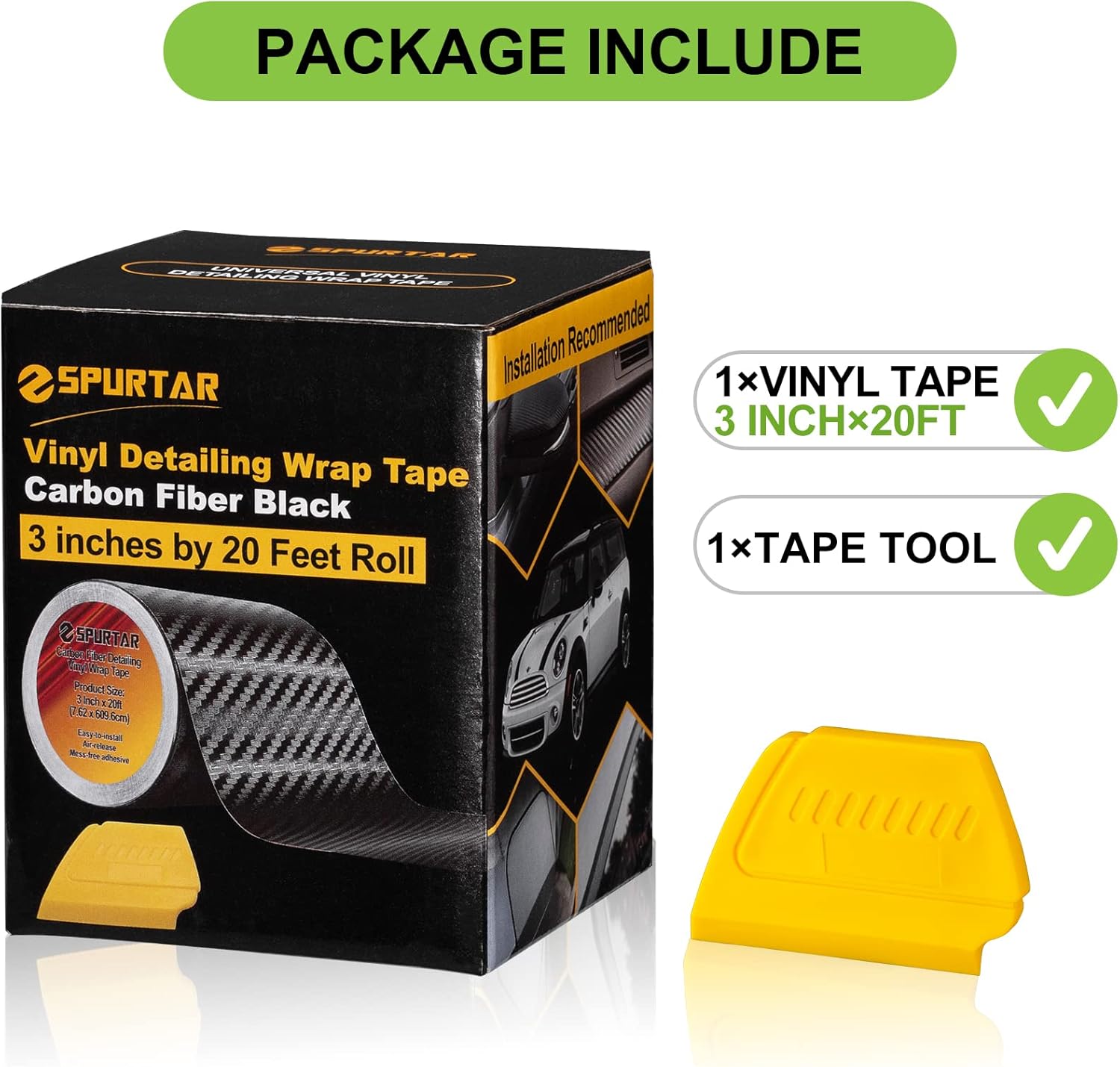 Thumbnail 6 de Spurtar Carbon Fibre Vinyl Wrap 7.6cm