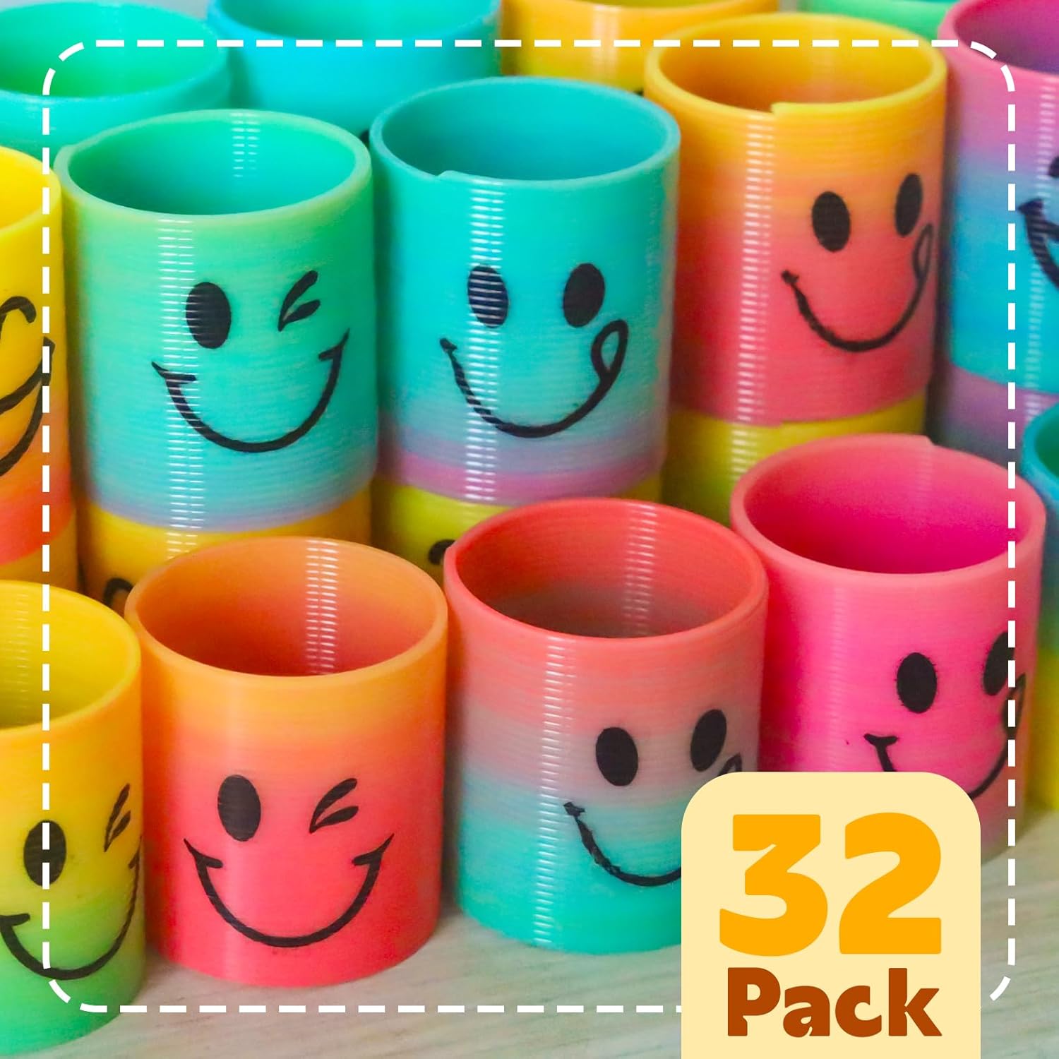 Detalle de Cocurb 32 Pcs Mini Spring Party Favors for Kids (Ages 4–8) — Fun Fidget Springs for Birthdays, Classrooms, and Goodie Bags