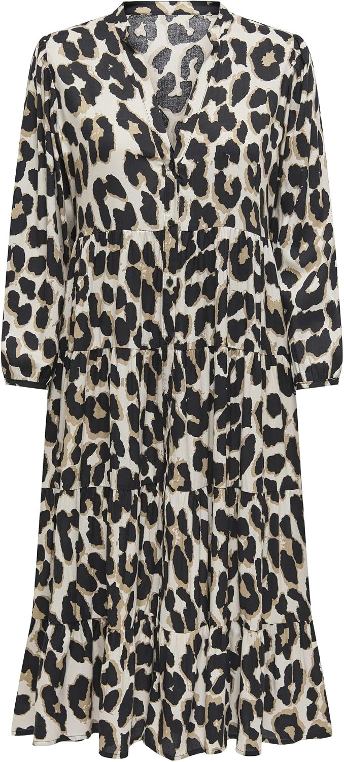 Thumbnail 6 de ONLY Robe méditerranéenne décontractée pour femme – Robe midi estivale à boutonnage