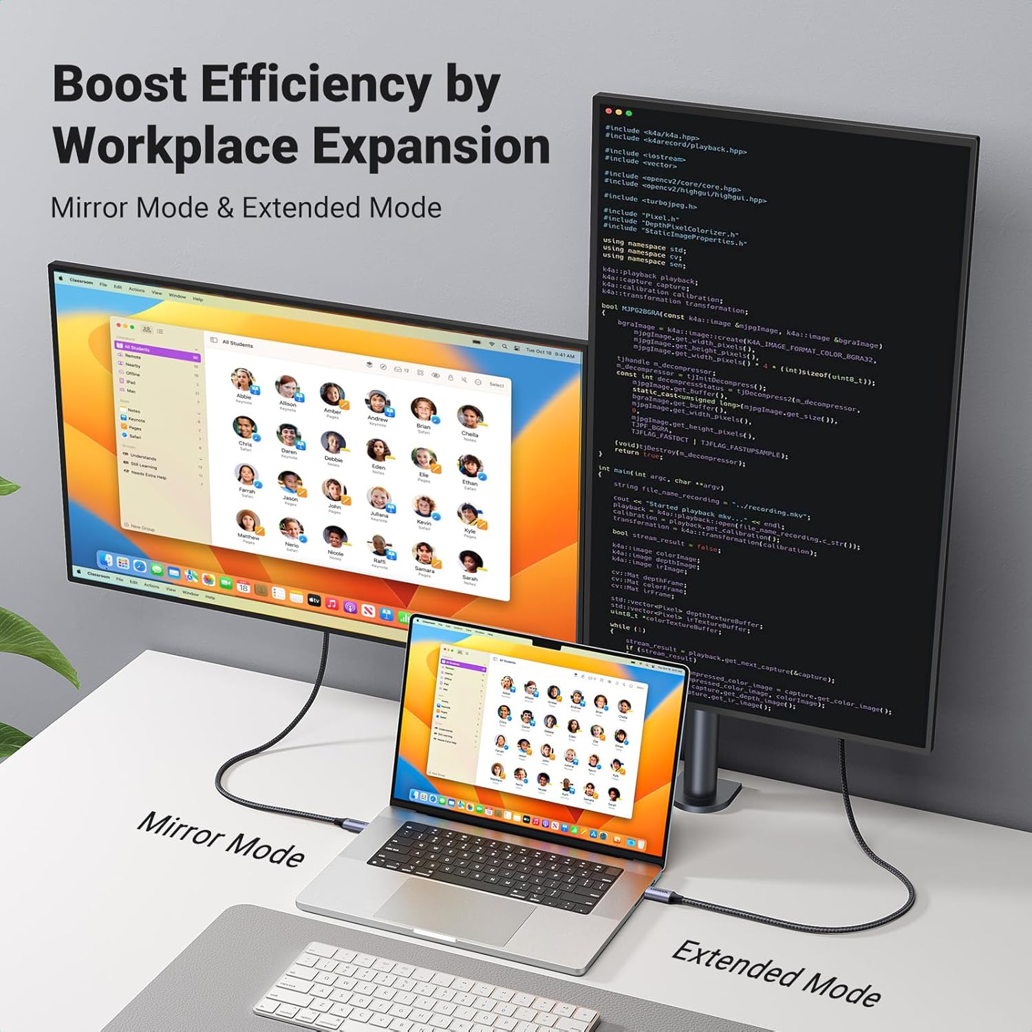 Thumbnail 3 de UGREEN USB-C to HDMI Cable (Type C to HDMI) with 4K@60Hz support — Thunderbolt 3/4/5 compatible