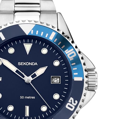 Thumbnail 1 de Sekonda Wave Mens Watch 39mm Silver Stainless Steel Bracelet