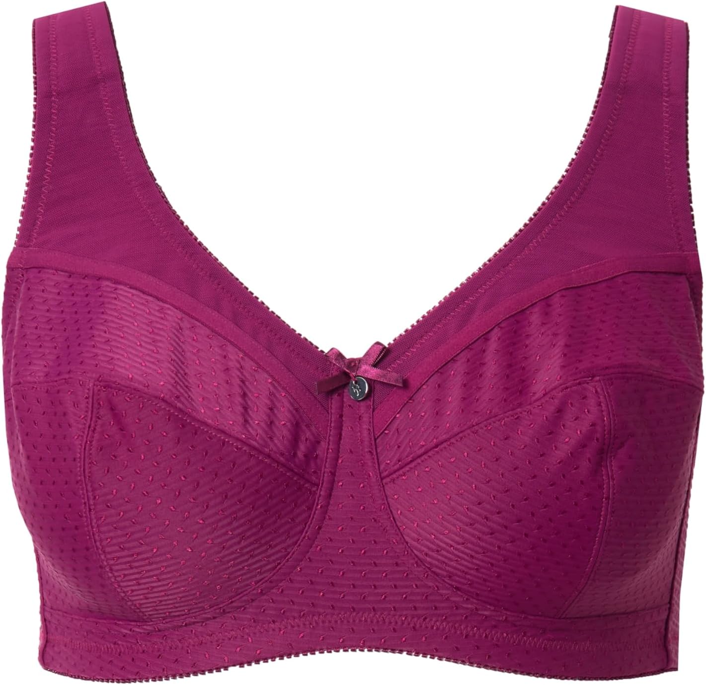 Detalle de Ulla Popken Damen Große Größen Übergrößen Plus Size Entlastungs-BH, Struktur, ohne Bügel (801187)