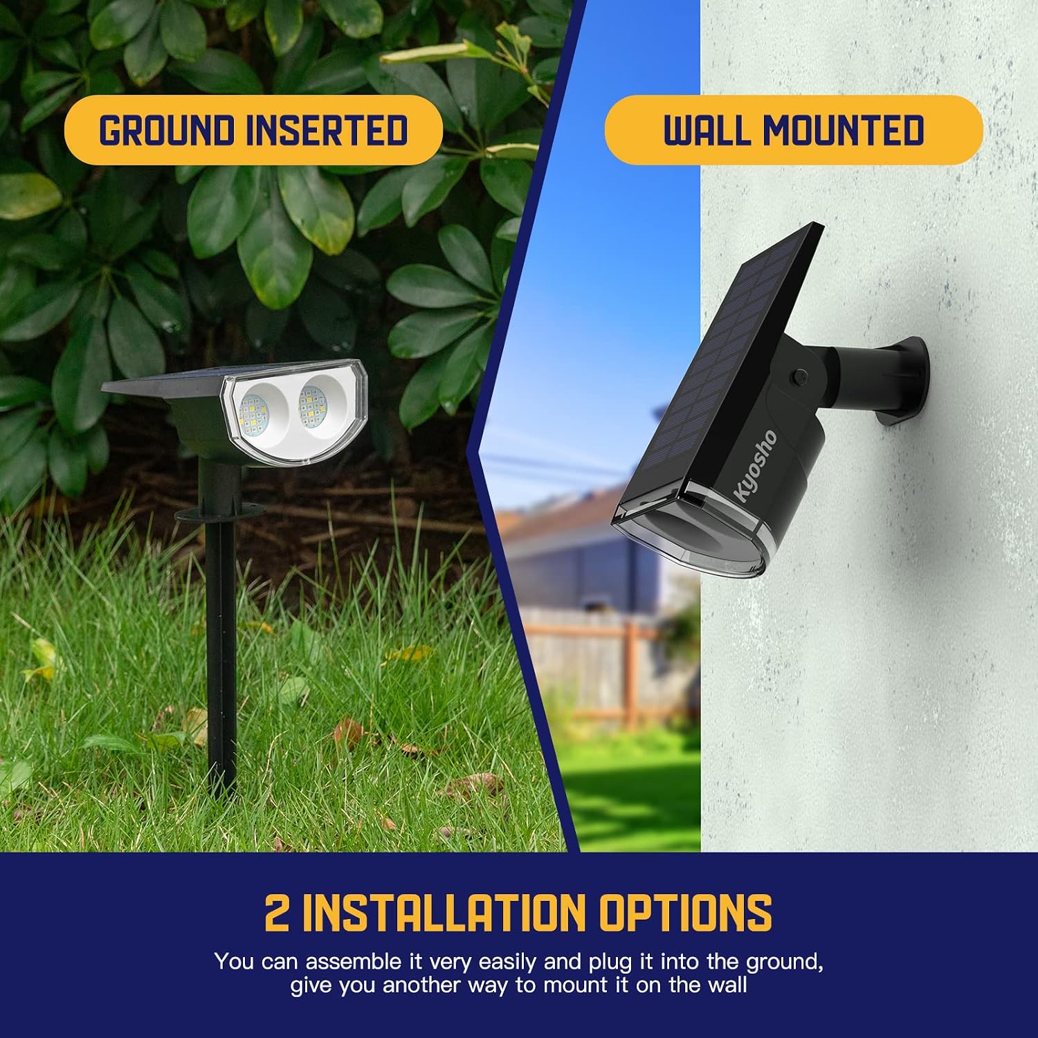 Thumbnail 2 de Kyosho TOT38-Multi-color lights 8 Pack Solar Spotlights, 9 Modes, IP67