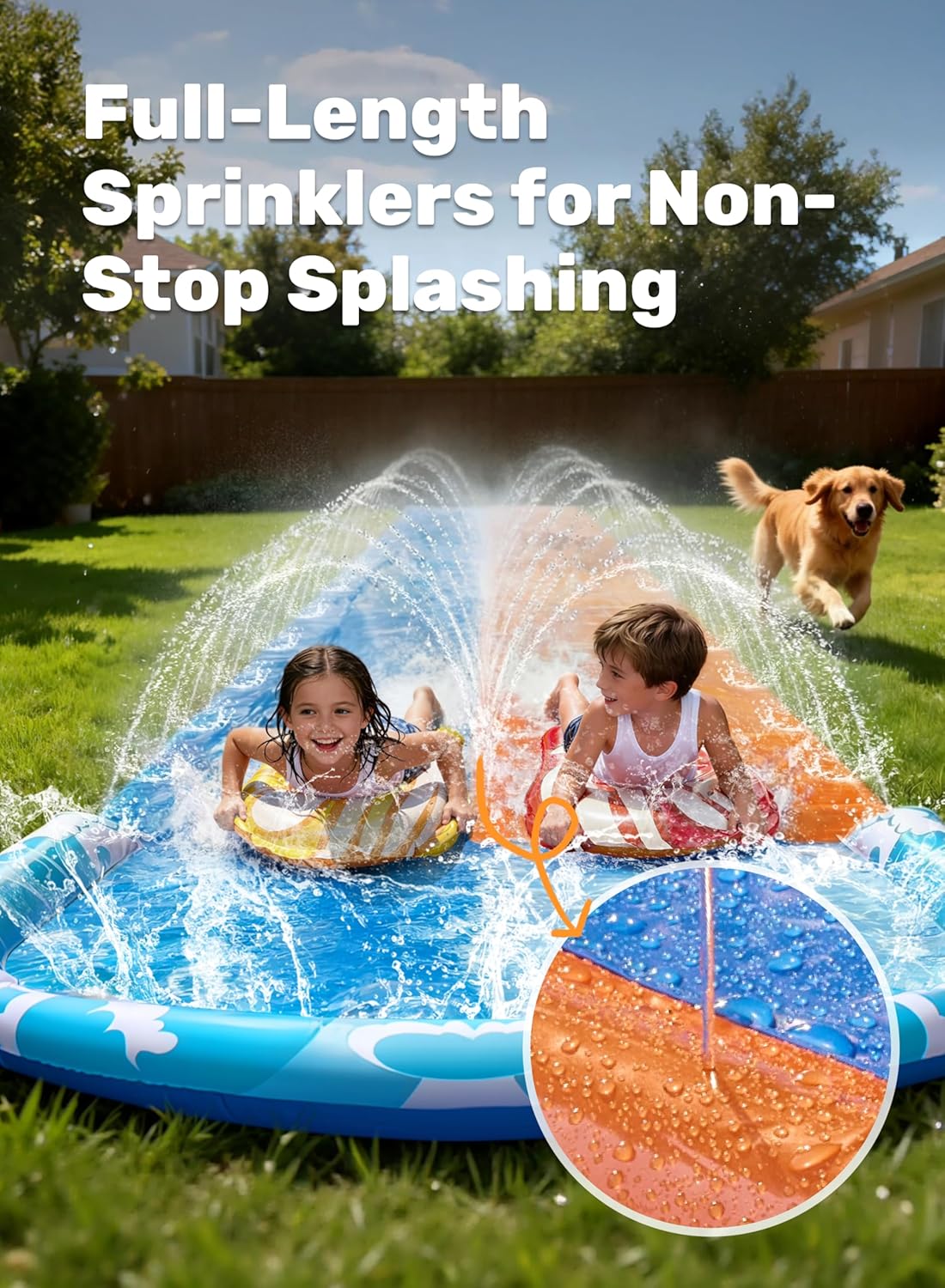 Thumbnail 4 de JOYIN 22.5-ft Inflatable Water Slide with Built-In Sprinklers and 2 Bodyboard Boards