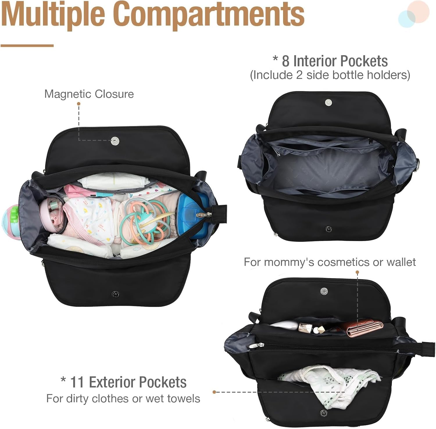 Detalle de Lekebaby Bolso Carro Bebe 38x15x35 cm