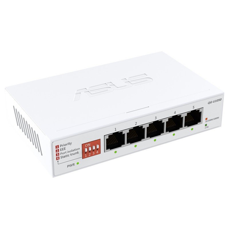 Detalle 2 de Asus QG-U1050: Switch 5 puertos 2,5 Gbps no administrado, ultra compacto