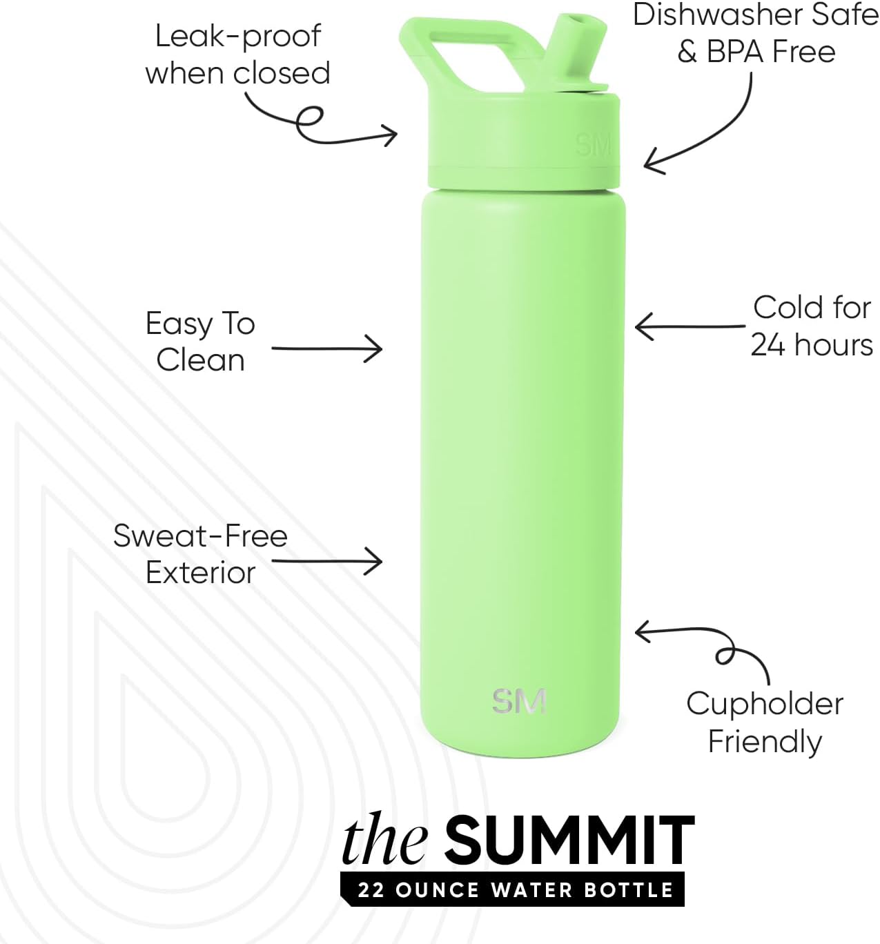 Thumbnail 1 de Simple Modern Summit Leak-Proof Straw Water Bottle (Vacuum Insulated Stainless Steel) - 22oz